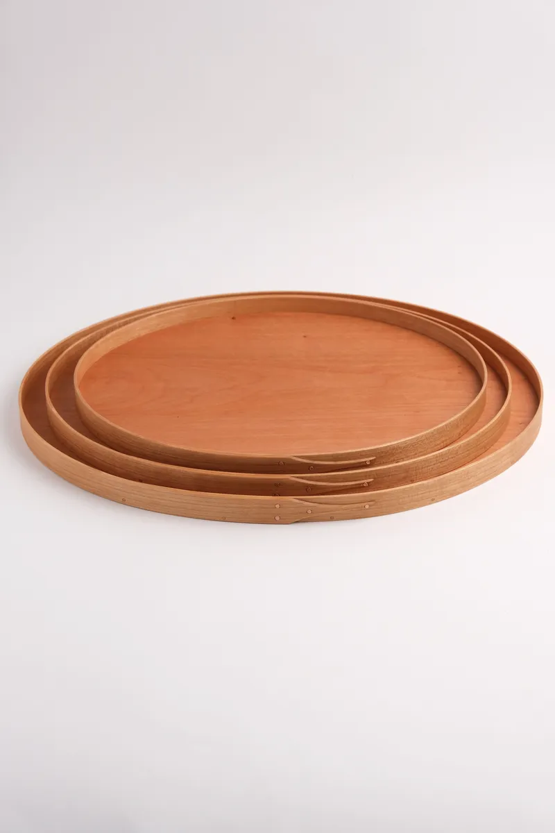 여기숲 원목 셰이커박스 타원 트레이 Shaker Oval Tray 체리