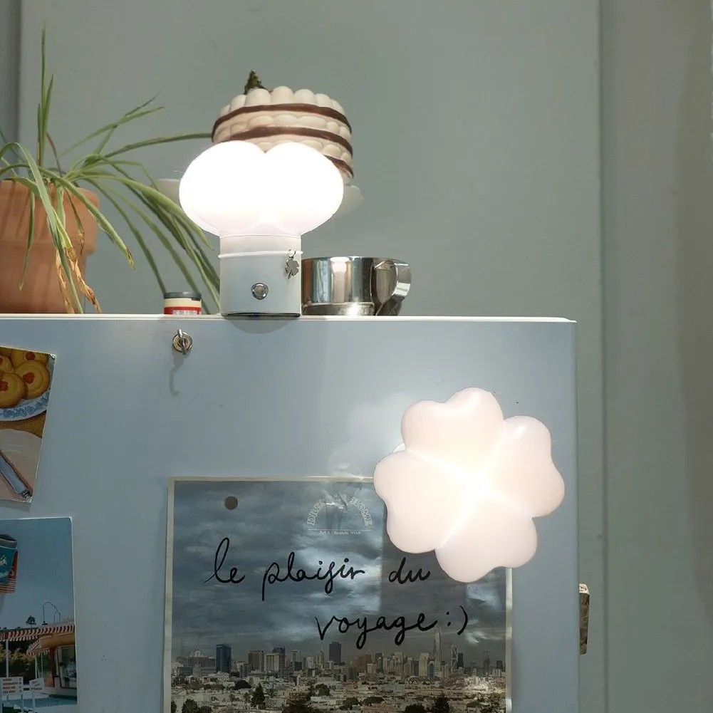 레나에너지 네잎클로버 포터블 마그넷 LED 무드등 충전식 무선 테이블 포인트 조명 2sizes