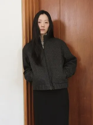 로완 울 후리스 집업 점퍼[black]