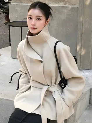 [다연 Pick] Wool 100 handmade half coat [TIWT04CT01]_Light beige